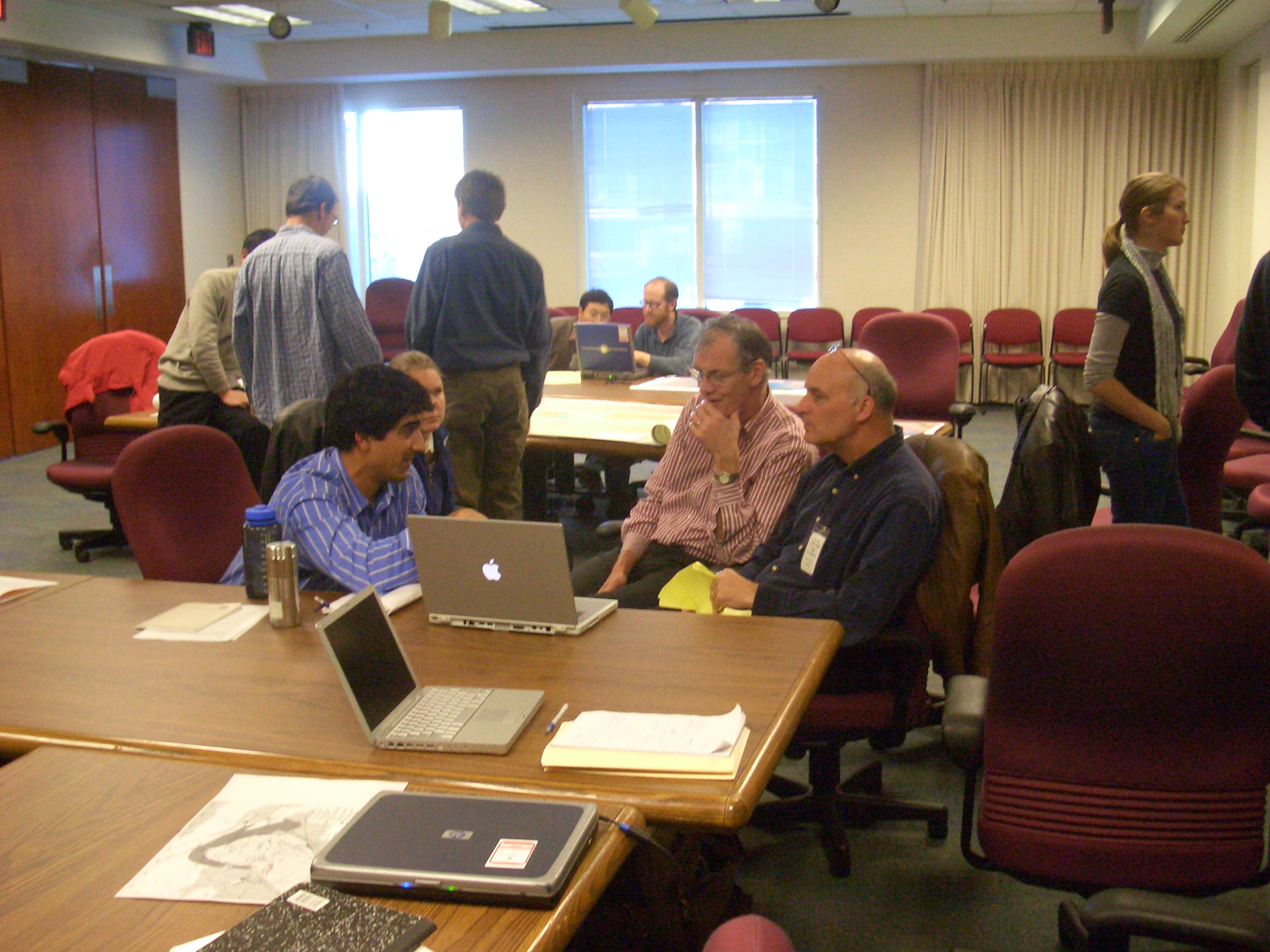 project scientists confer at NSF